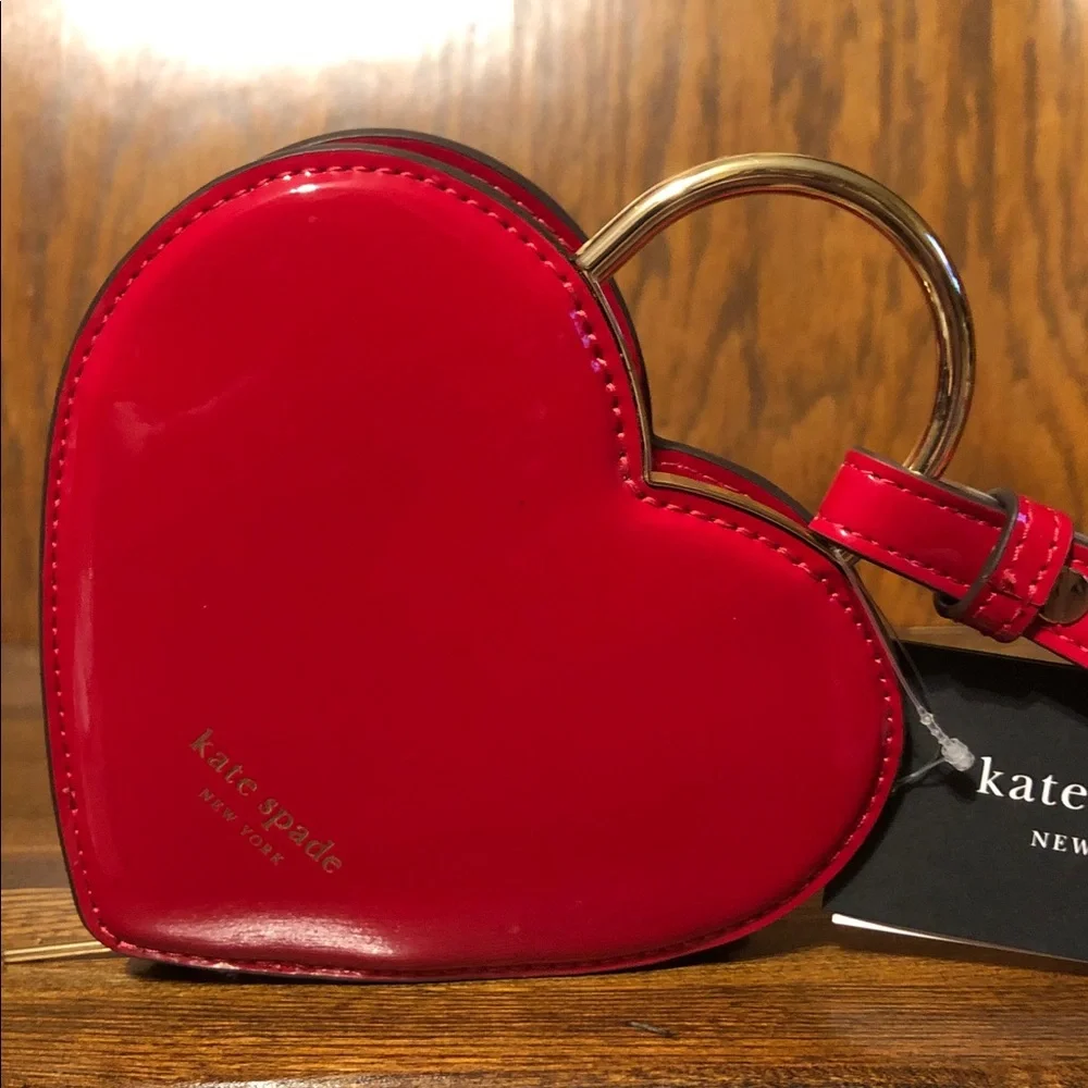 NWT-Kate Spade-Key To My Heart❤️Wristlet-Cherry Rouge-Patent Leather-$128